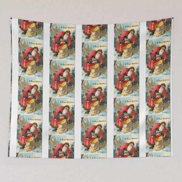 Item preview, Victorian Santa Stuffing Child Into Sack Christmas Greeting designed and sold by DisynePluss.