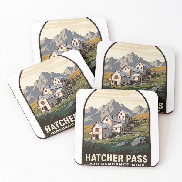 Item preview, Independence Mine Hatcher Pass Alaska Vintage Travel Sticker designed and sold by DetourDgn.