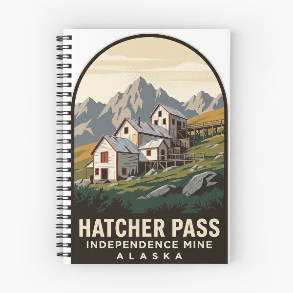 Item preview, Independence Mine Hatcher Pass Alaska Vintage Travel Sticker designed and sold by DetourDgn.