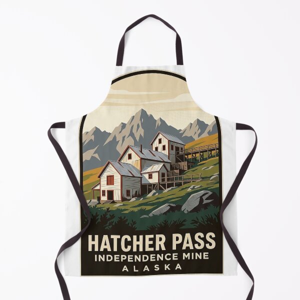 Item preview, Independence Mine Hatcher Pass Alaska Vintage Travel Sticker designed and sold by DetourDgn.