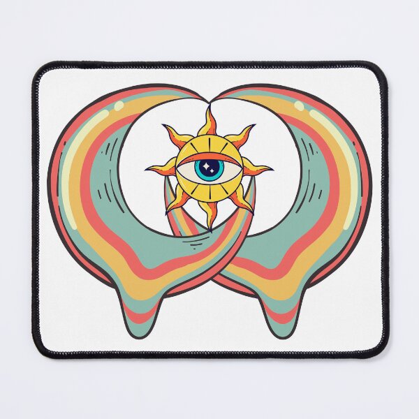 Item preview, Psychedelic Celestial Sun and All-Seeing Eye - Trippy Cosmic Retro Art designed and sold by Kiss My T-Shirt.