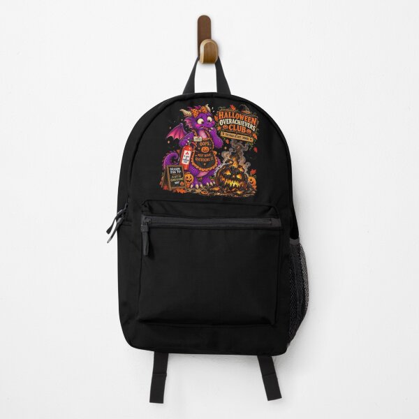 Item preview, ⚡HALLOWEEN OVERACHIEVERS CLUB - Doris Dragon’s Pumpkin Fire Disaster - dark version designed and sold by WheelieGdArt.
