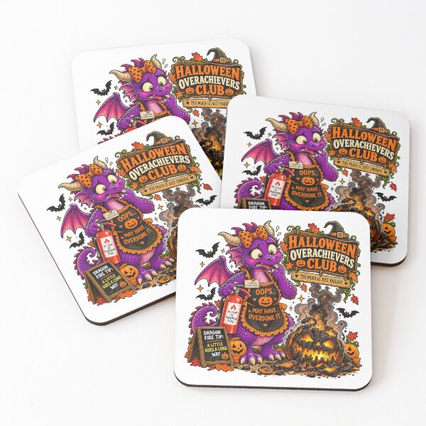 Item preview, ⚡HALLOWEEN OVERACHIEVERS CLUB -  Doris Dragon’s Pumpkin Fire Disaster designed and sold by WheelieGdArt.