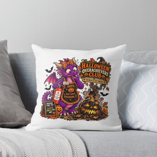 Item preview, ⚡HALLOWEEN OVERACHIEVERS CLUB -  Doris Dragon’s Pumpkin Fire Disaster designed and sold by WheelieGdArt.
