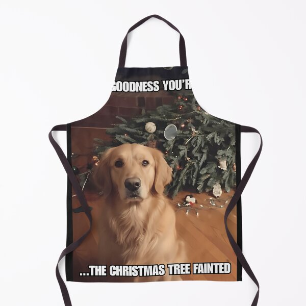 Item preview, Christmas Tree Fainted Cute Dog Meme designed and sold by 47monkeys.