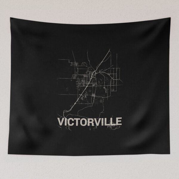 Item preview, Victorville California Street Map Minimalist Vintage Art designed and sold by bonizem.