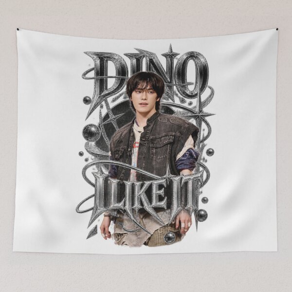Item preview, DINO SEVENTEEN I LIKE IT Distressed Typography Fashion Artwork designed and sold by Valeree Store.