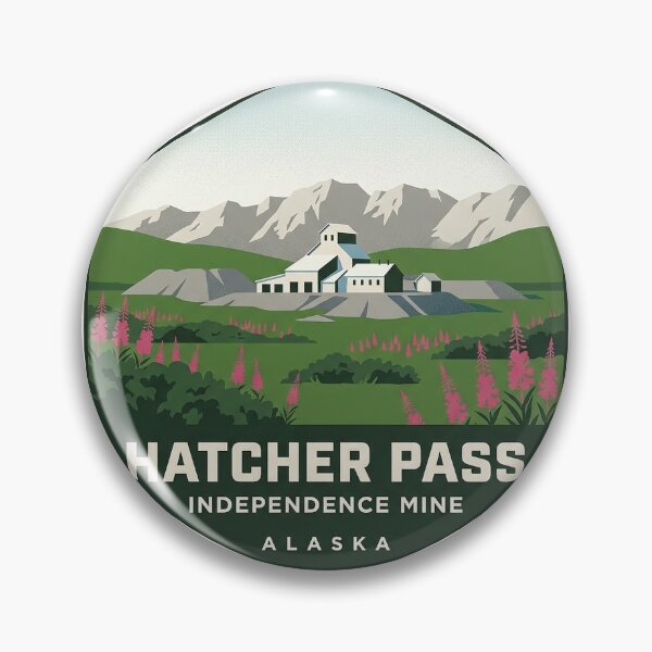 Item preview, Independence Mine Fireweed Meadow Hatcher Pass Sticker designed and sold by DetourDgn.