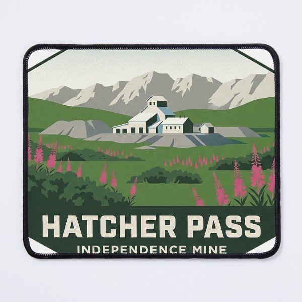 Item preview, Independence Mine Fireweed Meadow Hatcher Pass Sticker designed and sold by DetourDgn.