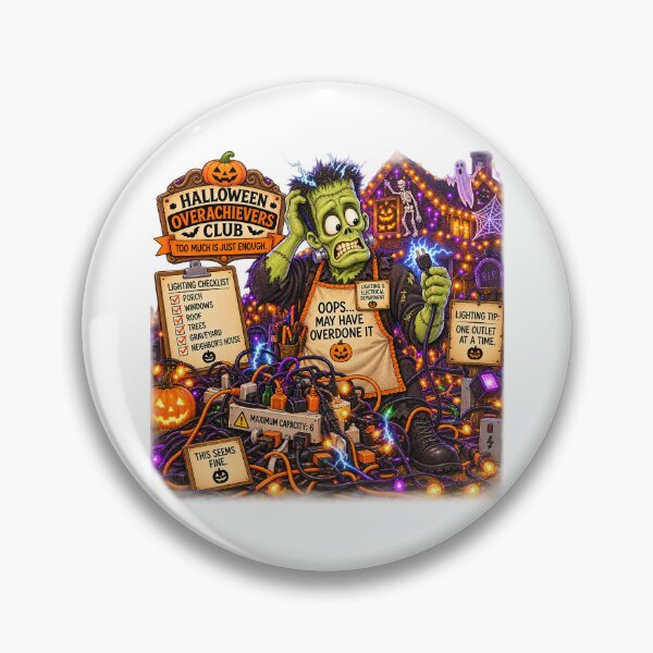 Item preview, ⚡HALLOWEEN OVERACHIEVERS CLUB -  Frank's Lighting & Electrical Department designed and sold by WheelieGdArt.