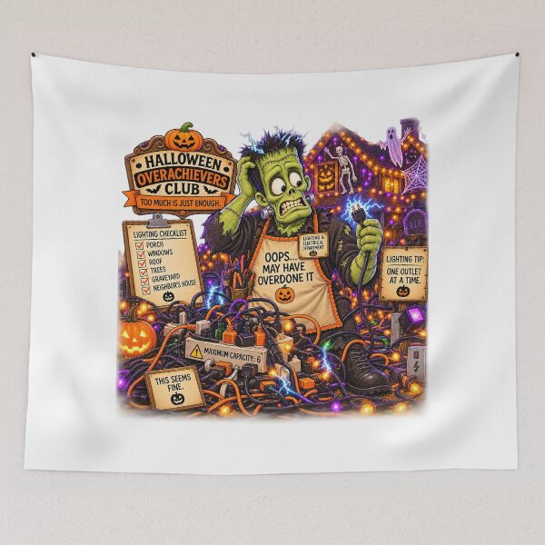 Item preview, ⚡HALLOWEEN OVERACHIEVERS CLUB -  Frank's Lighting & Electrical Department designed and sold by WheelieGdArt.
