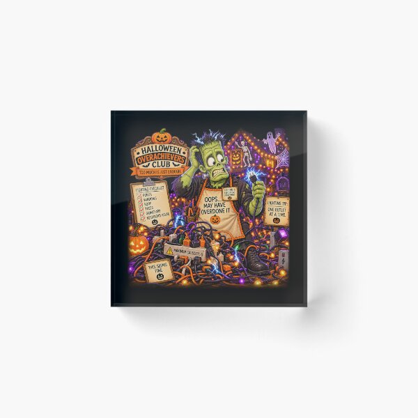 Item preview, ⚡HALLOWEEN OVERACHIEVERS CLUB -  Frank's Lighting & Electrical Department - dark version designed and sold by WheelieGdArt.