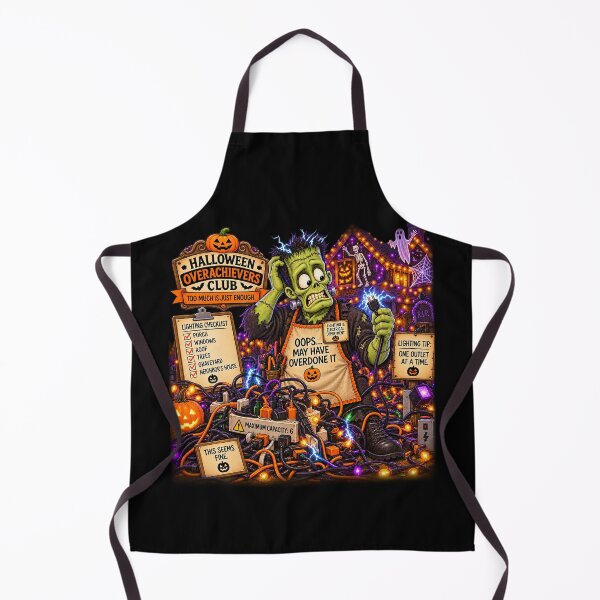 Item preview, ⚡HALLOWEEN OVERACHIEVERS CLUB - Frank's Lighting & Electrical Department - dark version designed and sold by WheelieGdArt.