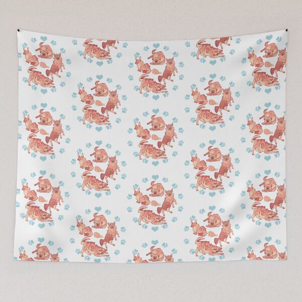 Item preview, Hyenas In Cerulean designed and sold by BurnPrintsEP.