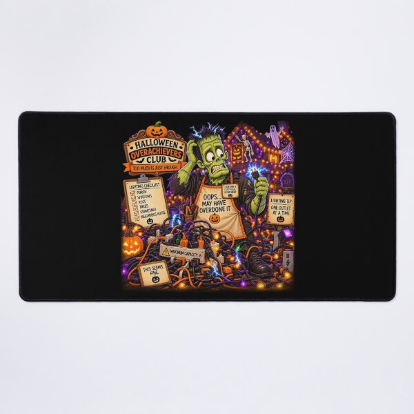 Item preview, ⚡HALLOWEEN OVERACHIEVERS CLUB - Frank's Lighting & Electrical Department - dark version designed and sold by WheelieGdArt.