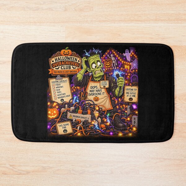 Item preview, ⚡HALLOWEEN OVERACHIEVERS CLUB -  Frank's Lighting & Electrical Department - dark version designed and sold by WheelieGdArt.