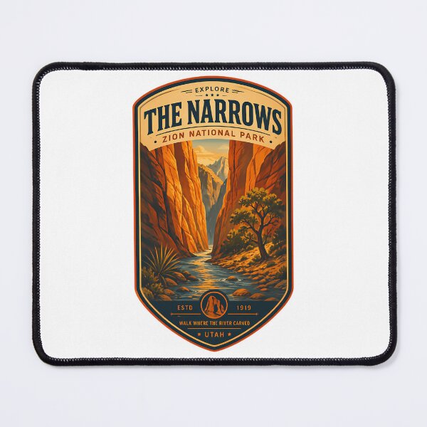 Item preview, The Narrows Zion National Park Utah Hiking Explorer designed and sold by SharkCoDesigns.