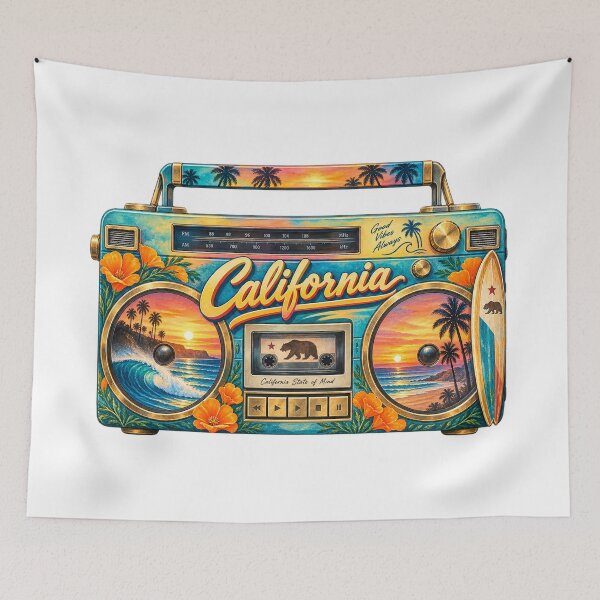 Item preview, California Gen X Boom Box designed and sold by Whimspired By Paxx.