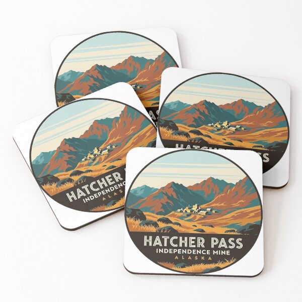 Item preview, Independence Mine Overlook Hatcher Pass Alaska Round Sticker designed and sold by DetourDgn.