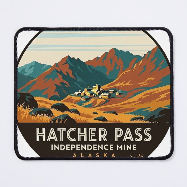 Item preview, Independence Mine Overlook Hatcher Pass Alaska Round Sticker designed and sold by DetourDgn.