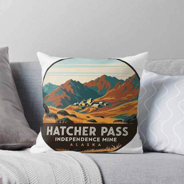 Item preview, Independence Mine Overlook Hatcher Pass Alaska Round Sticker designed and sold by DetourDgn.
