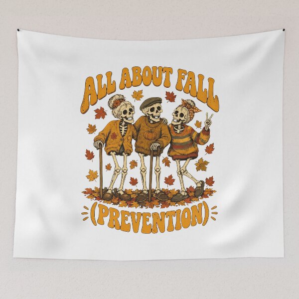 Item preview, All About Fall Prevention Skeleton Autumn designed and sold by SoyLamderma.