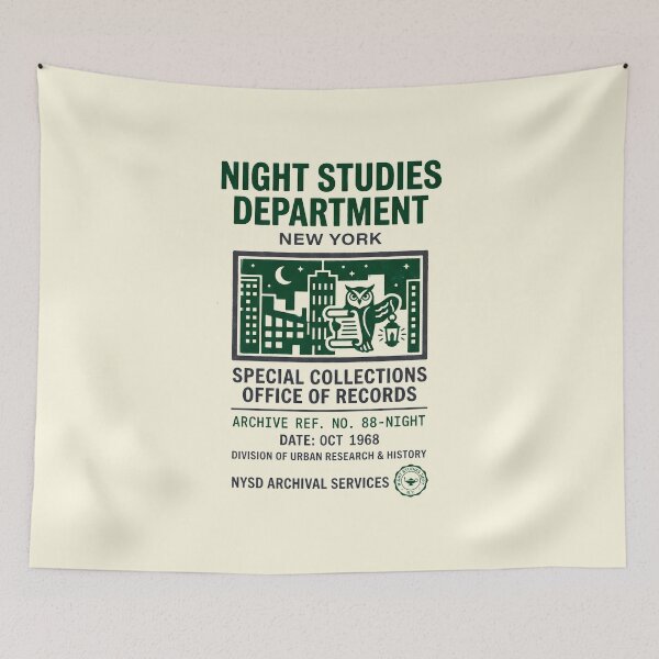 Item preview, Night Studies Department Dark Academia Vintage Archivist Graphic designed and sold by SplashTastic.