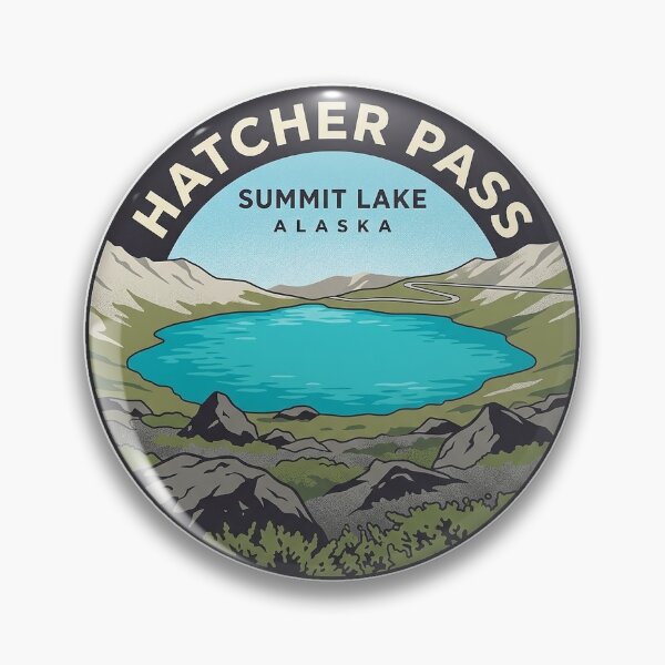 Item preview, Summit Lake Hatcher Pass Alaska Alpine Sticker designed and sold by DetourDgn.