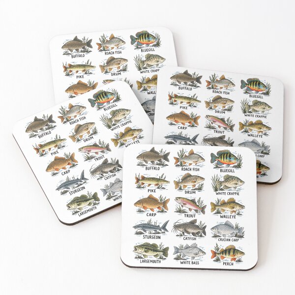 Item preview, Fresh Water River Fish Species Fishing Chart designed and sold by roni-harbor.