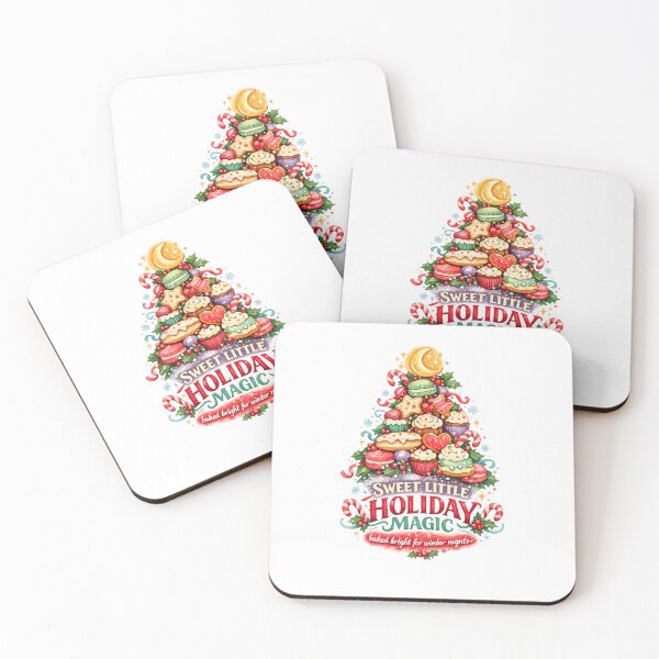 Item preview, Sweet Little Holiday Magic Christmas Dessert Tree Watercolor Art Design designed and sold by inkoutninja.