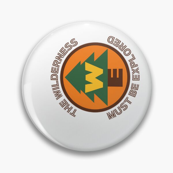 Item preview, The Wilderness Must Be Explored Tree Badge designed and sold by SharkCoDesigns.
