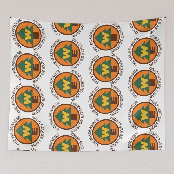 Item preview, The Wilderness Must Be Explored Tree Badge designed and sold by SharkCoDesigns.
