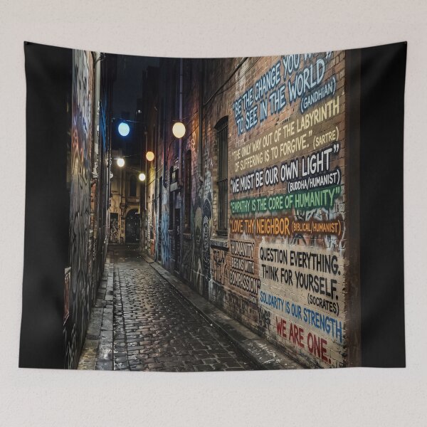 Item preview, HUMANISM GRAFFITI WALL designed and sold by NOIMION DIGITAL ART.