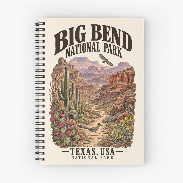 Item preview, Big Bend National Park, Texas, USA [Vintage Illustration] designed and sold by elektronen.