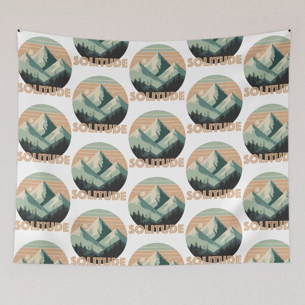 Item preview, Vintage Solitude Mountain Peak - Retro Pine Forest Sunset designed and sold by SharkCoDesigns.