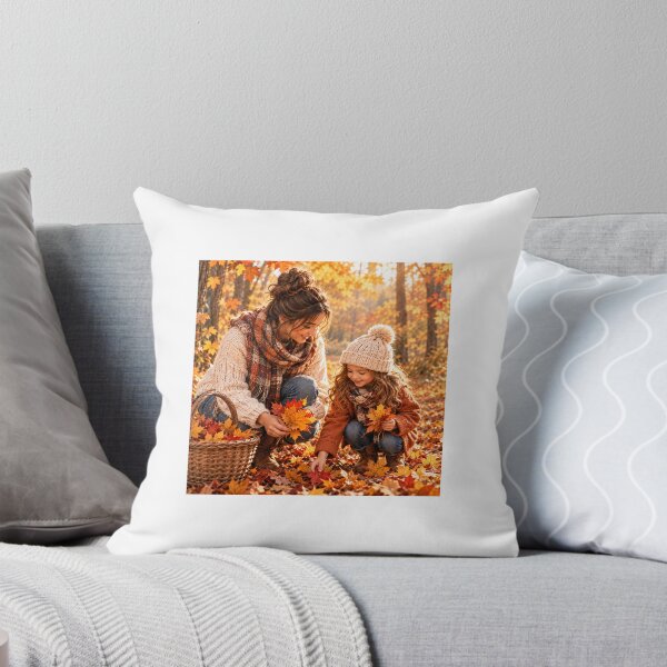 Item preview, Mommy & Daughter Collecting Autumn Leaves designed and sold by NestDesigns01.