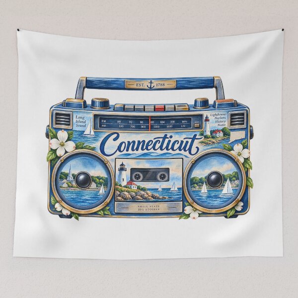 Item preview, Connecticut Gen X Boom Box designed and sold by Whimspired By Paxx.