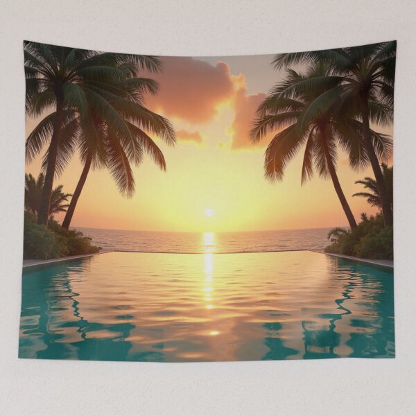 Item preview, Infinity Sunset Retreat  Tropical Paradise Horizon designed and sold by nhk999.