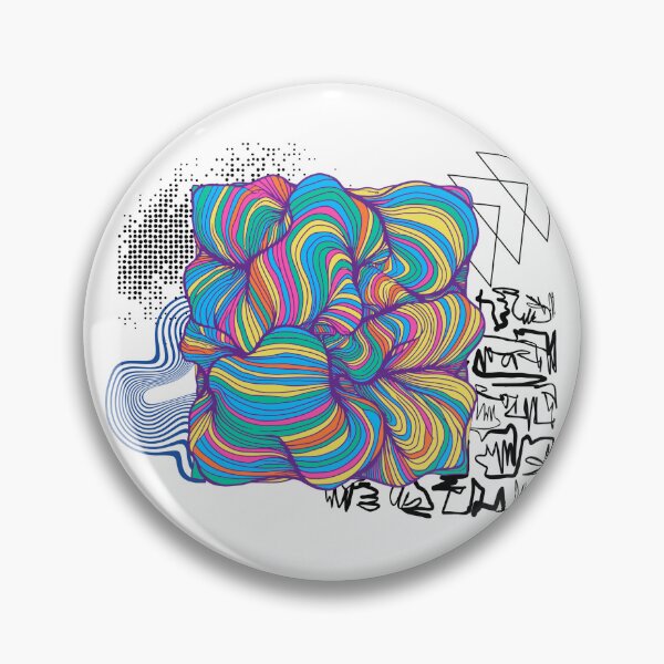 Item preview, Psychedelic Wavy Line Art - Abstract Vibrant Contour Lines and Optical Waves Design designed and sold by Kiss My T-Shirt.