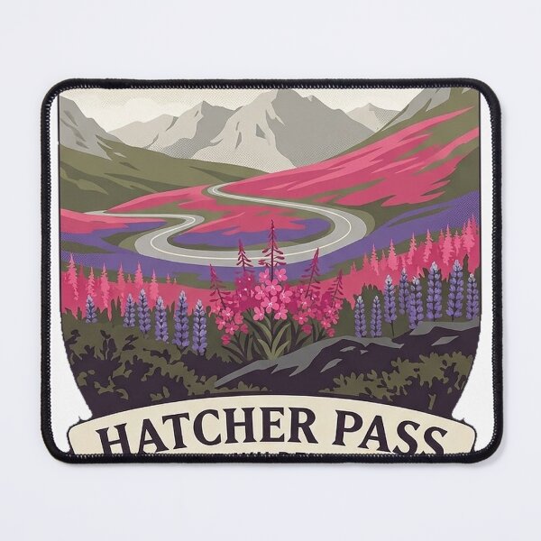 Item preview, Hatcher Pass Alpine Wildflowers Alaska Shield Sticker designed and sold by DetourDgn.