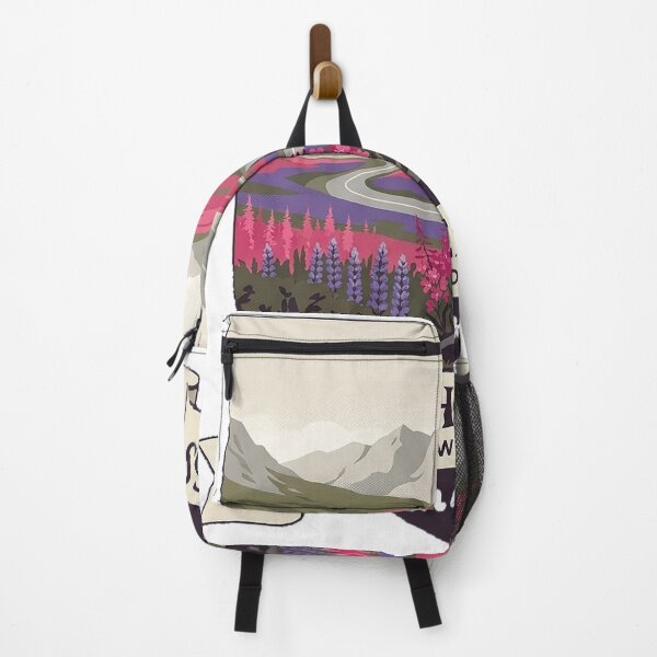 Item preview, Hatcher Pass Alpine Wildflowers Alaska Shield Sticker designed and sold by DetourDgn.