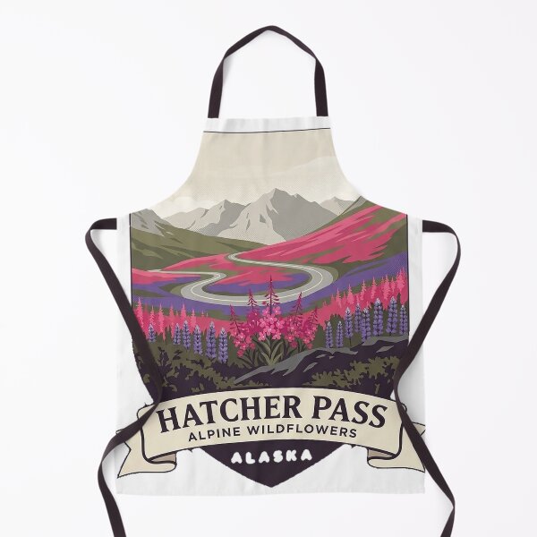 Item preview, Hatcher Pass Alpine Wildflowers Alaska Shield Sticker designed and sold by DetourDgn.