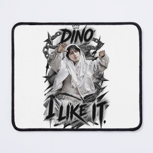 Item preview, DINO I LIKE IT SEVENTEEN Black Chrome Luxury Fan Artwork designed and sold by Valeree Store.