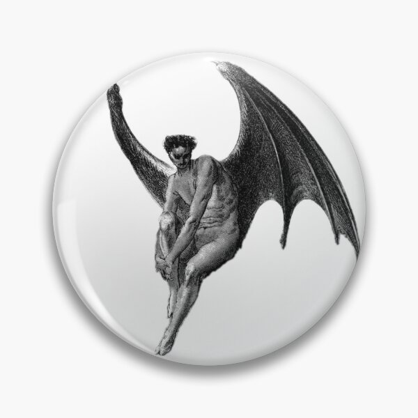 Artikelvorschau, Sitzender Luzifer – Gravur von Gustave Doré entworfen und verkauft von Fallen Fenris.