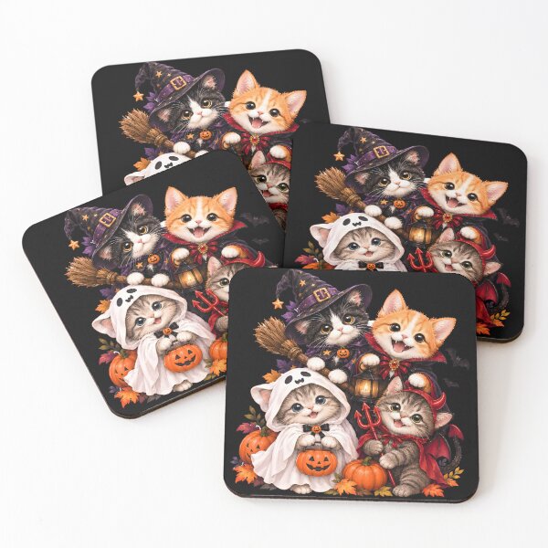 Item preview, Cute Halloween Cats Spooky Costumes Group Art designed and sold by RoyesButler.