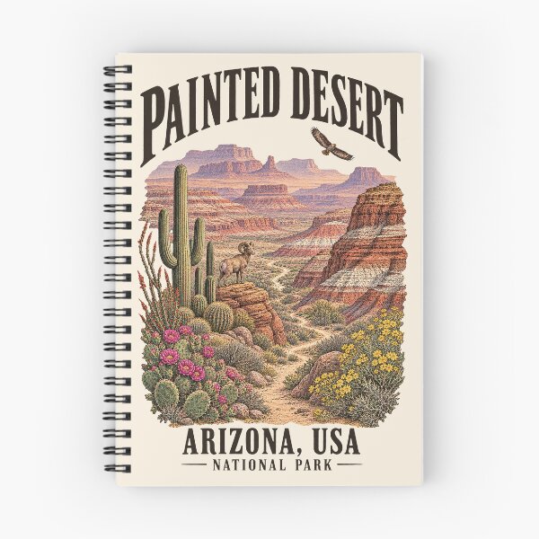 Item preview, Painted Desert, Arizona, USA [Vintage Illustration] designed and sold by elektronen.