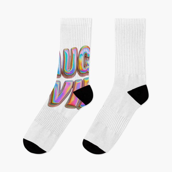 Item preview, Caught A Vibe Iridescent Bubble Lettering designed and sold by NicolasGlowArt.