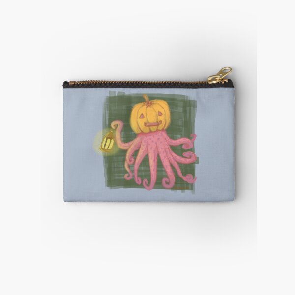 Item preview, Halloween Octopus Wearing Pumpkin Holding Lantern designed and sold by fishingpiano.