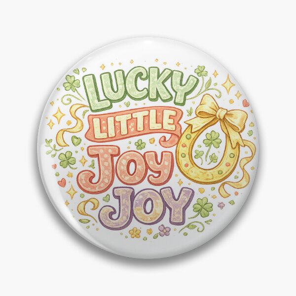 Item preview, Lucky Little Joy Joy Pastel Clover Horseshoe St Patricks Day Art Design designed and sold by inkoutninja.