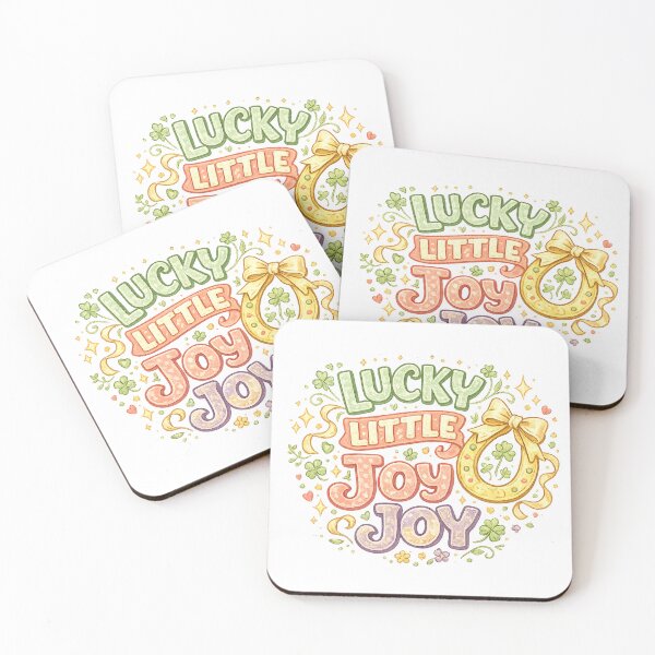Item preview, Lucky Little Joy Joy Pastel Clover Horseshoe St Patricks Day Art Design designed and sold by inkoutninja.